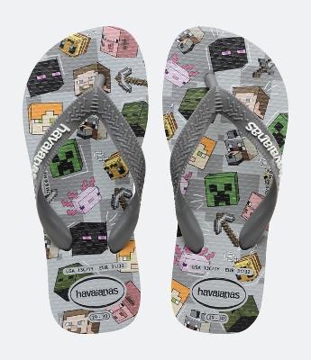 Chinelo Infantil com Estampa Minecraft Havaianas - Tam 23 ao 32