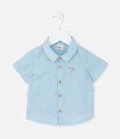 Camisa Infantil em Linho com Bolsinho - Tam 0 a 18 meses - 1