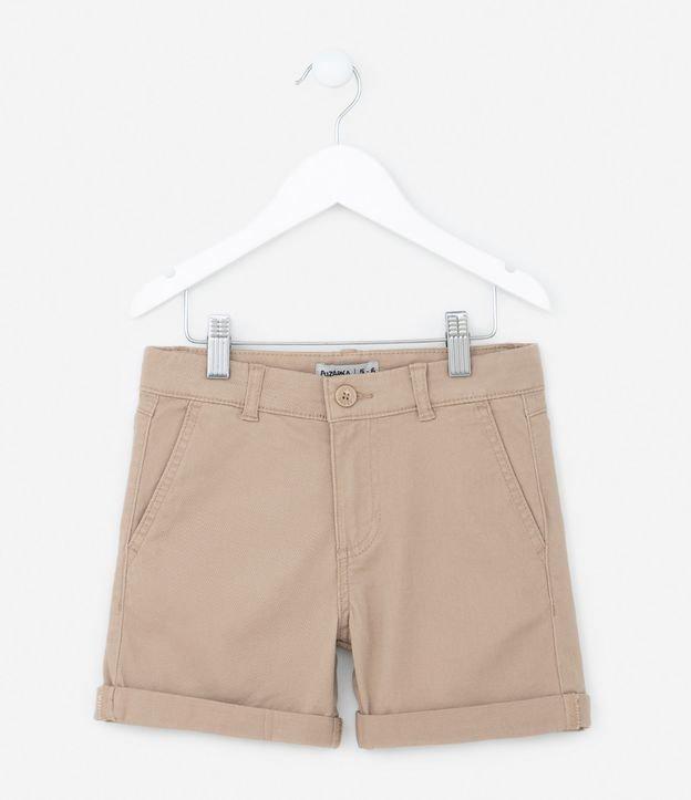 Bermuda Infantil em Sarja com Barra Dobrada - Tam 5 a 14 anos - 1