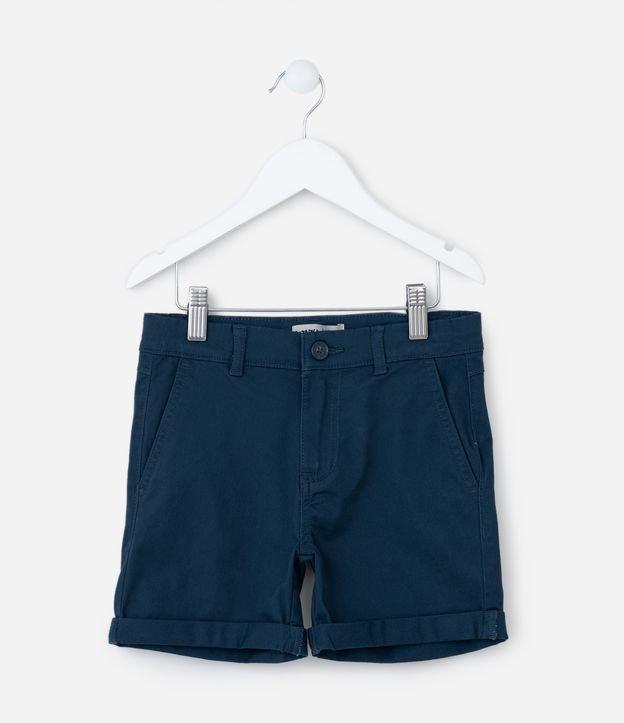 Bermuda Infantil em Sarja com Barra Dobrada - Tam 5 a 14 anos - 1