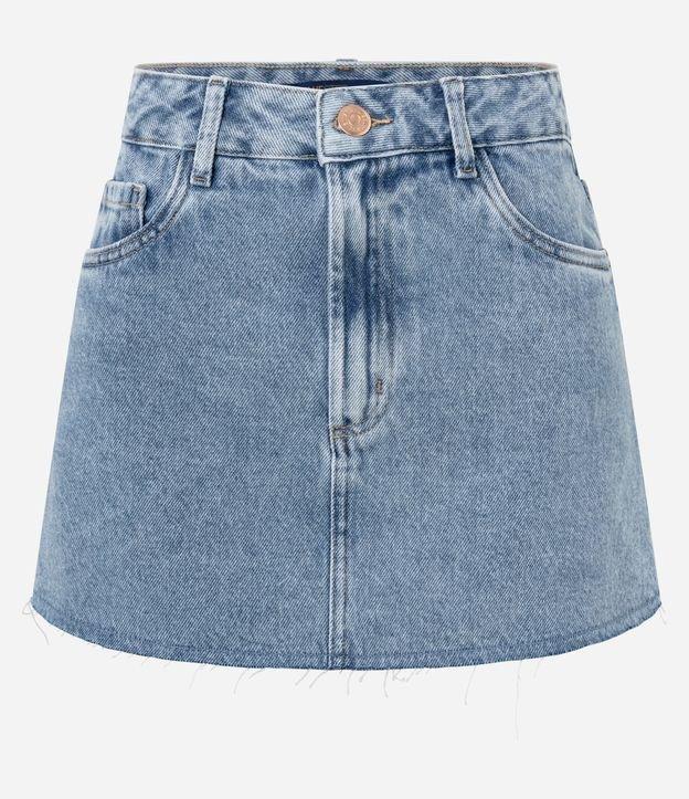 Saia Curta em Jeans Básica - 1