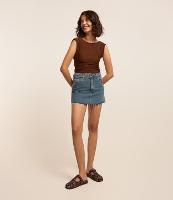Saia Curta em Jeans Básica - 2