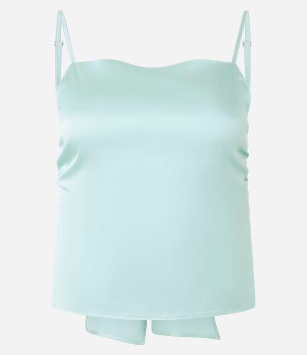 Blusa de Alça em Cetim com Lacinho nas Costas - 1