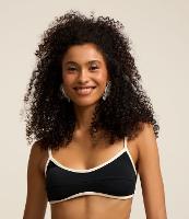 Biquíni Top Camisetinha em Microfibra com Viés Contrastante - 1