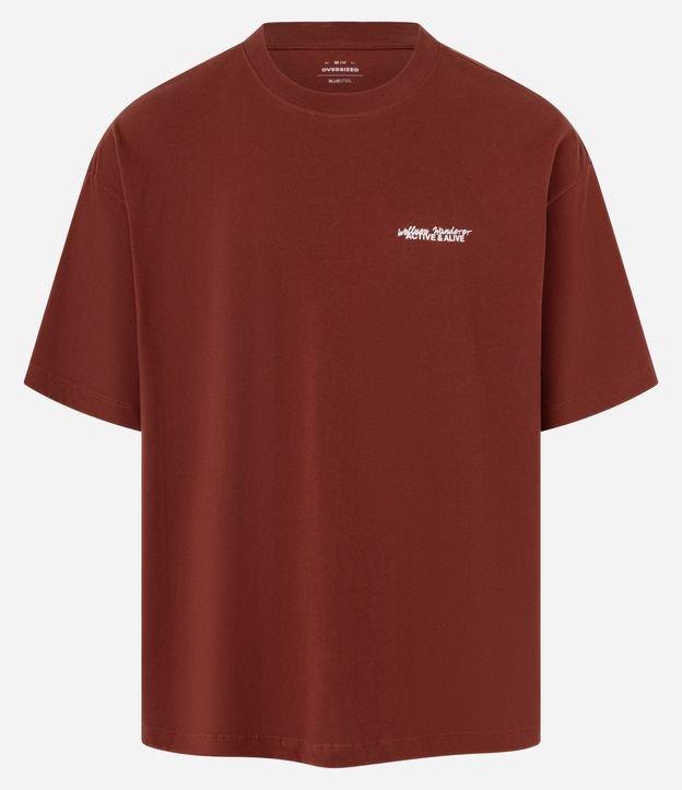 Camiseta Oversized em Algodão com Estampa Lettering - 1