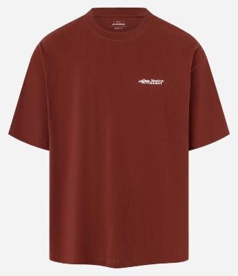 Camiseta Oversized em Algodão com Estampa Lettering