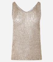 Blusa sem Manga com Paetês e Fio Metalizado - 1