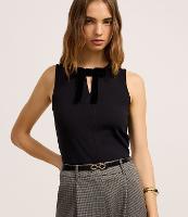 Blusa em Ribana com Laço e Recorte Frontal - 4