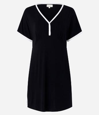 Camisola em Viscose com Detalhe Contrastante