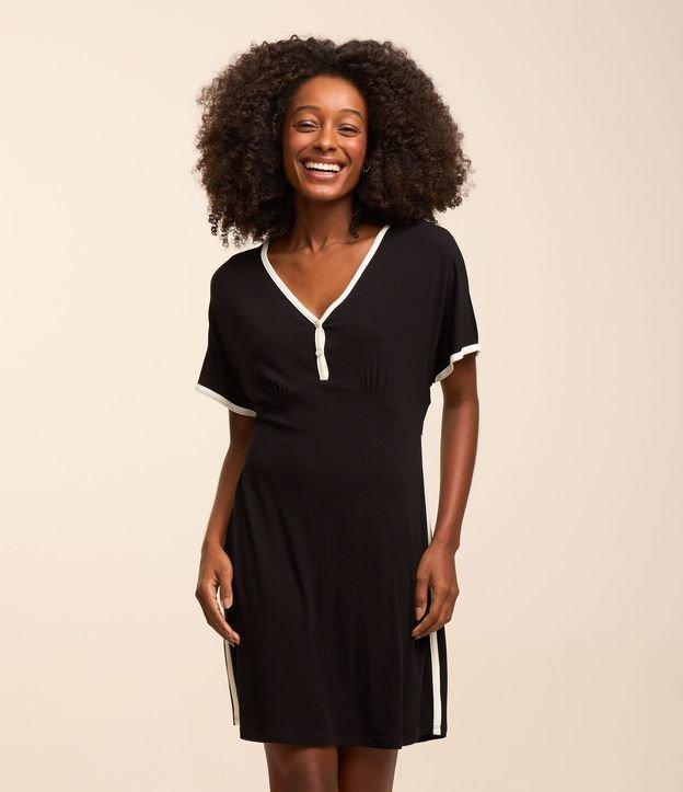 Camisola em Viscose com Detalhe Contrastante - 2