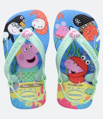 Chinelo Infantil com Estampa Peppa Pig Havaianas - Tam 17 ao 22