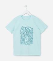 Camiseta Infantil com Estampa de Folhagens - Tam 5 a 14 Anos - 1