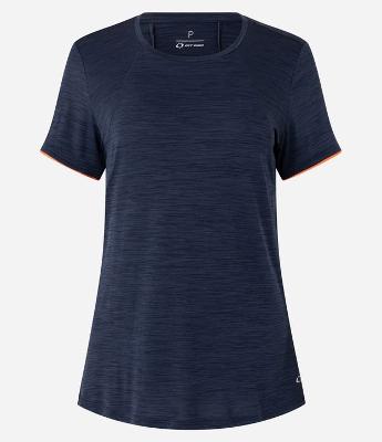 Camiseta Esportiva em Microfibra com Frisos Contrastantes