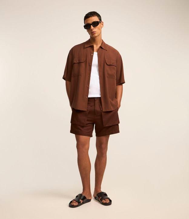 Bermuda em Algodão com Bolsos Cargo Frontais - 2