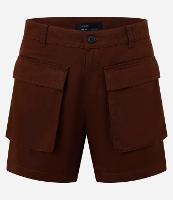 Bermuda em Algodão com Bolsos Cargo Frontais - 1