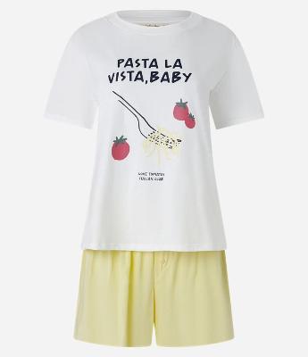 Pijama Short Doll com Estampa Pasta La vista