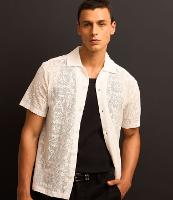 Camisa Regular em Algodão com Textura Rendada - 1