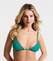 Biquíni Top Cortininha Texturizado e com Pesponto Contrastante - 1