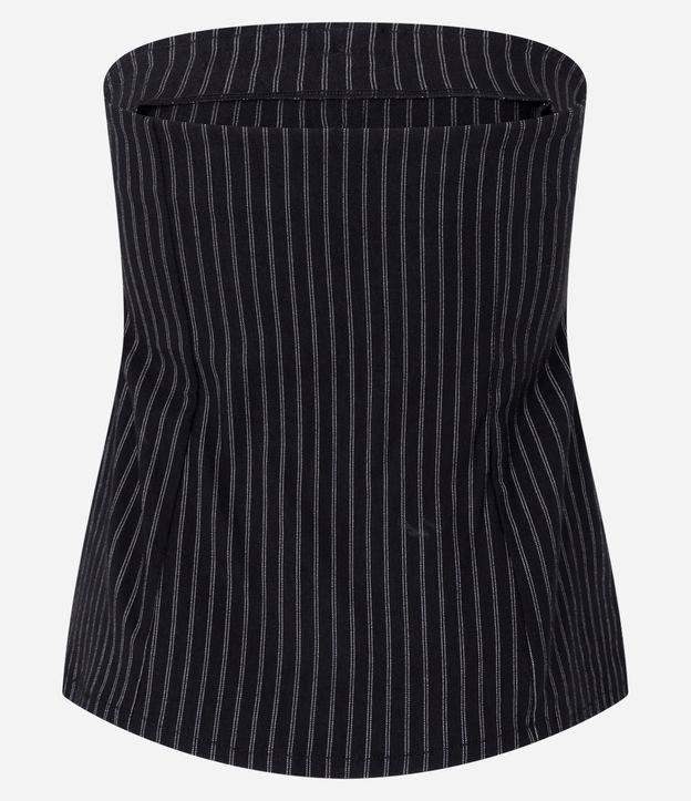 Colete Longo Tomara Que Caia em Bengaline Listrado - 1