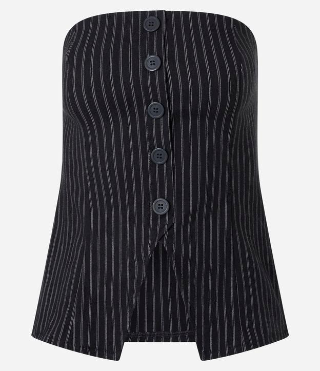 Colete Longo Tomara Que Caia em Bengaline Listrado - 2