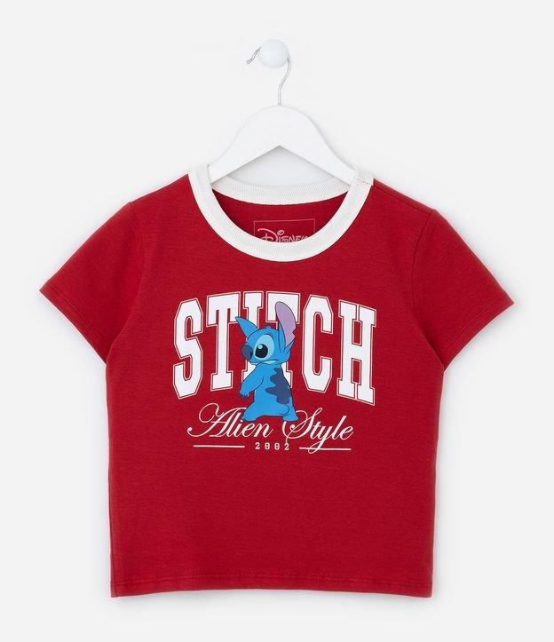 Camiseta Slim Infantil com Estampa do Stitch - Tam 5 a 14 Anos - 1