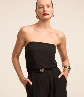 Blusa Tomara que Caia Crepe com Franzido nas Costas - 1