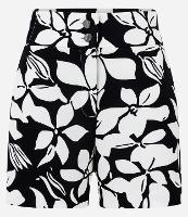 Short Alfaiatado com Fechamento Frontal e Estampa Folhagens - 1