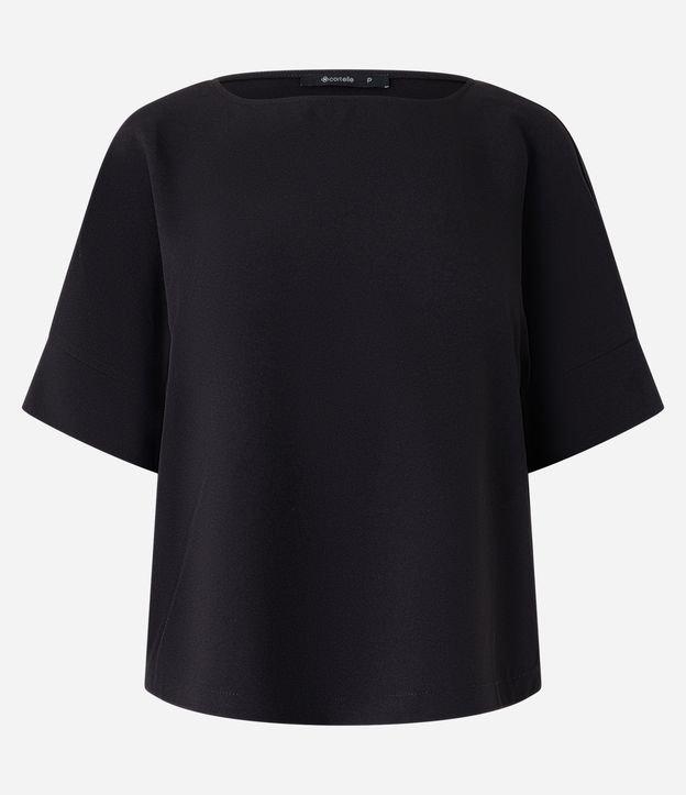Blusa em Crepe com Manga Curta Ampla - 1