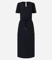 Vestido Evasê Midi com Efeito Airflow e Amarração - 1