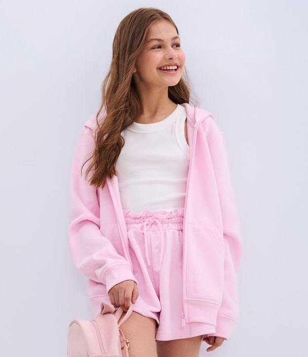 Jaqueta Infantil em Moletom Quentinho com Capuz - Tam 5 a 14 Anos - 2