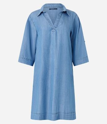 Vestido Midi em Jeans com Manga 3/4