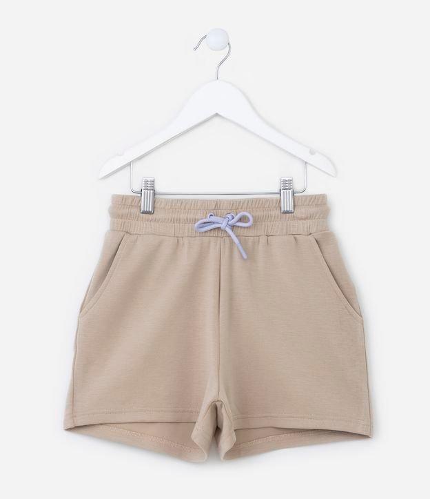 Short em Microfibra com Cós Elástico e Cordinha - Tam 5 a 14 Anos - 1