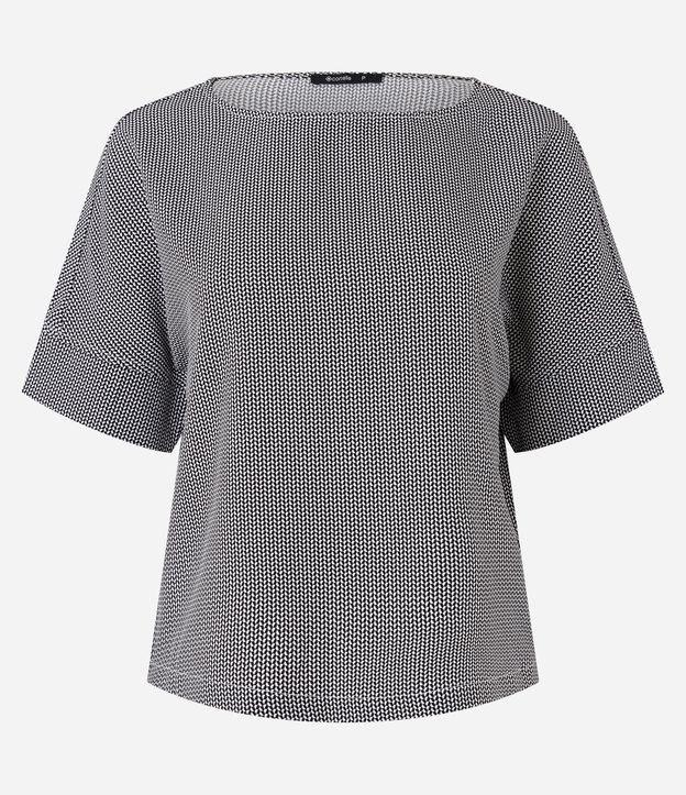 Blusa em Crepe Sem Cava com Estampa Geométrica - 1