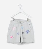 Bermuda Infantil em Microfibra com Estampa Divertida Baby Girl -Tam 5 a 14 Anos - 1