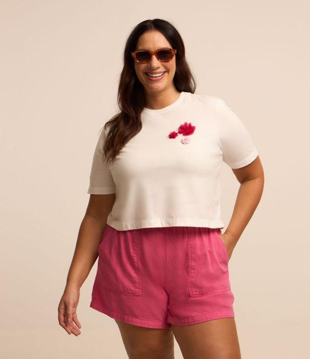 Blusa Boxy em Algodão com Flores 3D Curve & Plus Size - 1