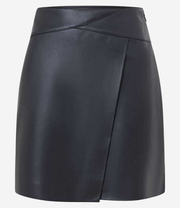 Saia em PU com Transpasse Frontal e Fechamento em Zíper - 1