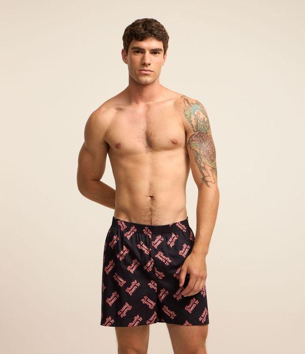 Cueca Samba Canção Curta em Tricoline com Estampa Charlie Brown Jr - 3