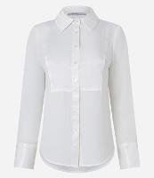 Camisa Acetinada em Crepe com Abotoamento - 1