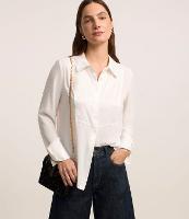 Camisa Acetinada em Crepe com Abotoamento - 2