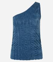 Blusa Sem Manga Texturizada com Decote Ombro Só - 1