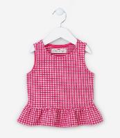 Blusa Bata Infantil em Jacquard com Estampa Xadrez - Tam 1 a 5 Anos - 1