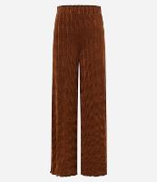 Calça Wide Leg Cintura Alta Texturizada com Elástico no Cós - 1