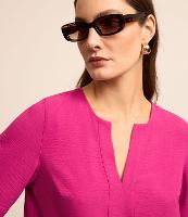 Blusa com Efeito Airflow com Decote em V Pespontado - 1