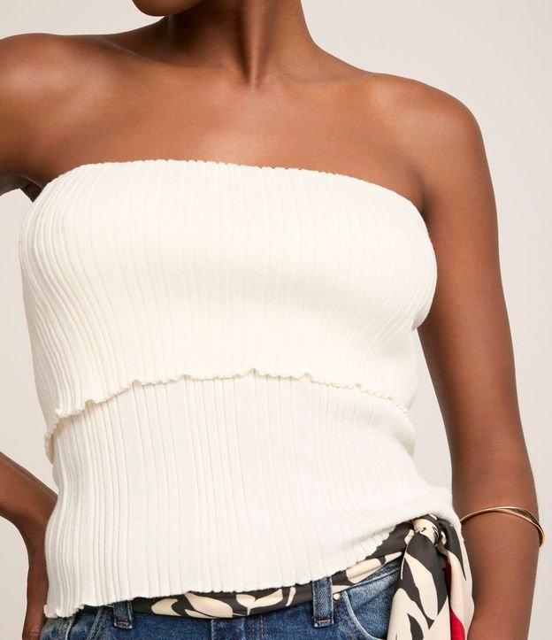 Blusa Tomara Que Caia em Tricô com Busto Dobrado - 2