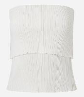 Blusa Tomara Que Caia em Tricô com Busto Dobrado - 1