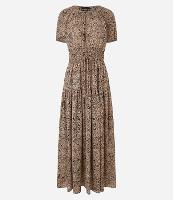 Vestido Midi em Crepe Estampado Animal Print Onça - 1