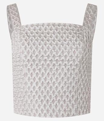 Blusa em Jacquard com Alças Largas