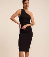 Vestido Midi em Ribana com Ombro Só - 1