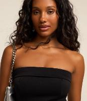 Blusa Tomara que Caia em Crepe com Fendinha - 2