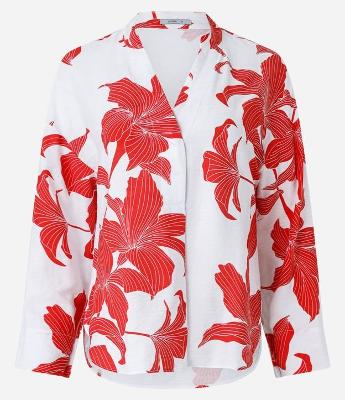 Camisa em Crepe com Estampa Floral